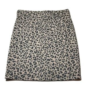 NOLLIE Tan & Black Animal Print Body Con Skirt Size S
